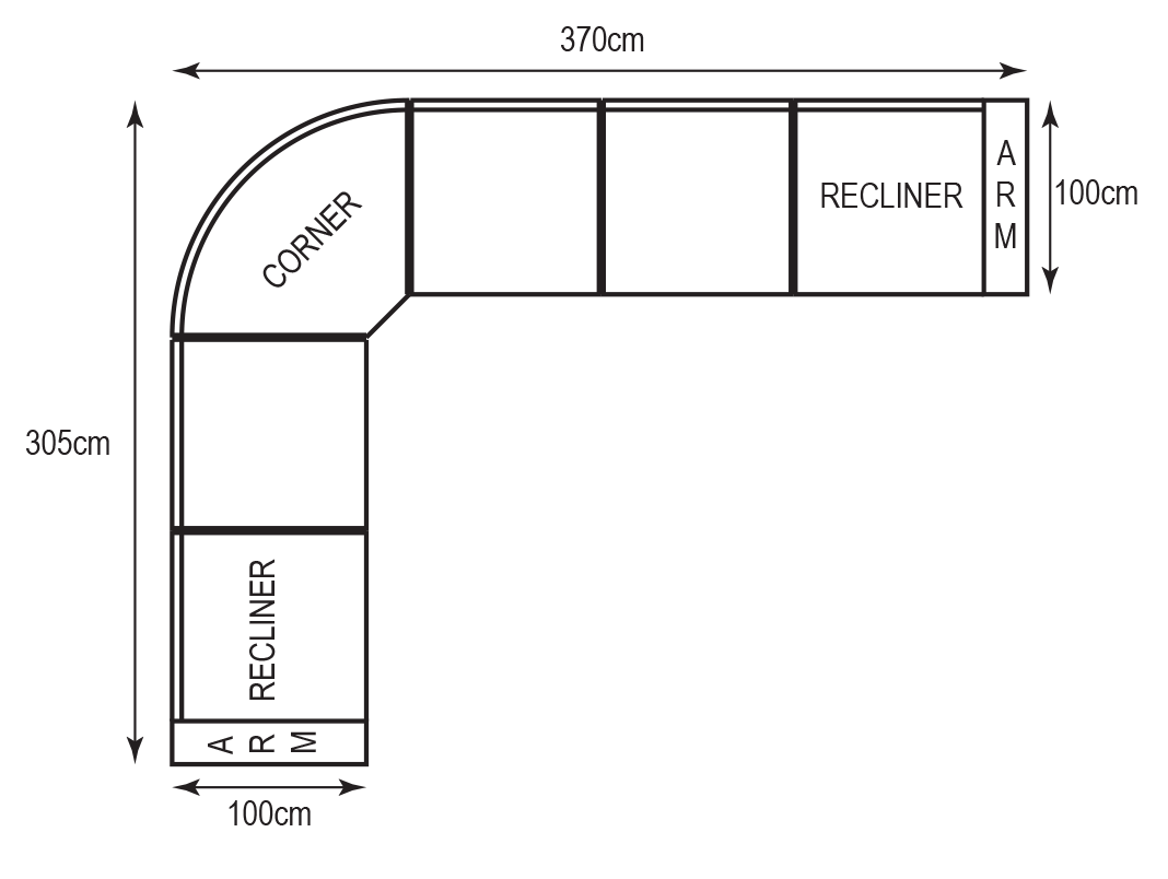 Monarch Corner Lounge in Fabric Sydney Furniture Direct