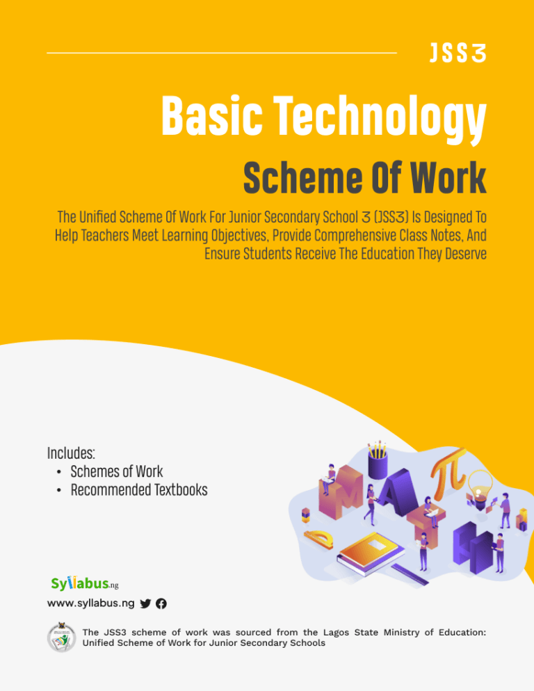 JSS3 Basic Technology Scheme of Work Download Free PDF Syllabus NG