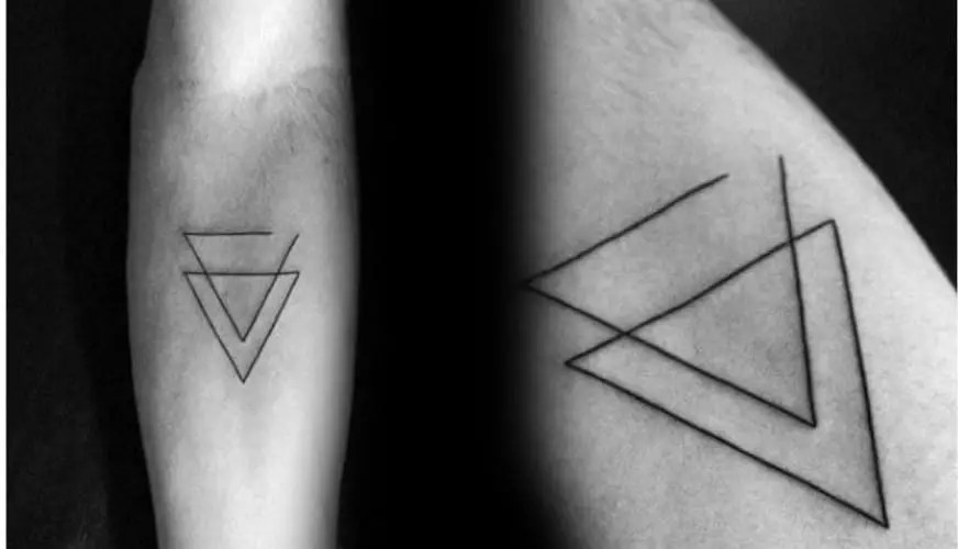 Double Triangle Tattoo Meaning & Symbolism (Faith)