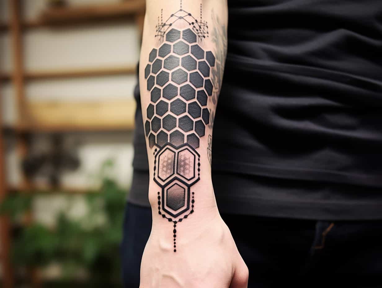 Hexagon Tattoos Designs + Ideas For Men and Women