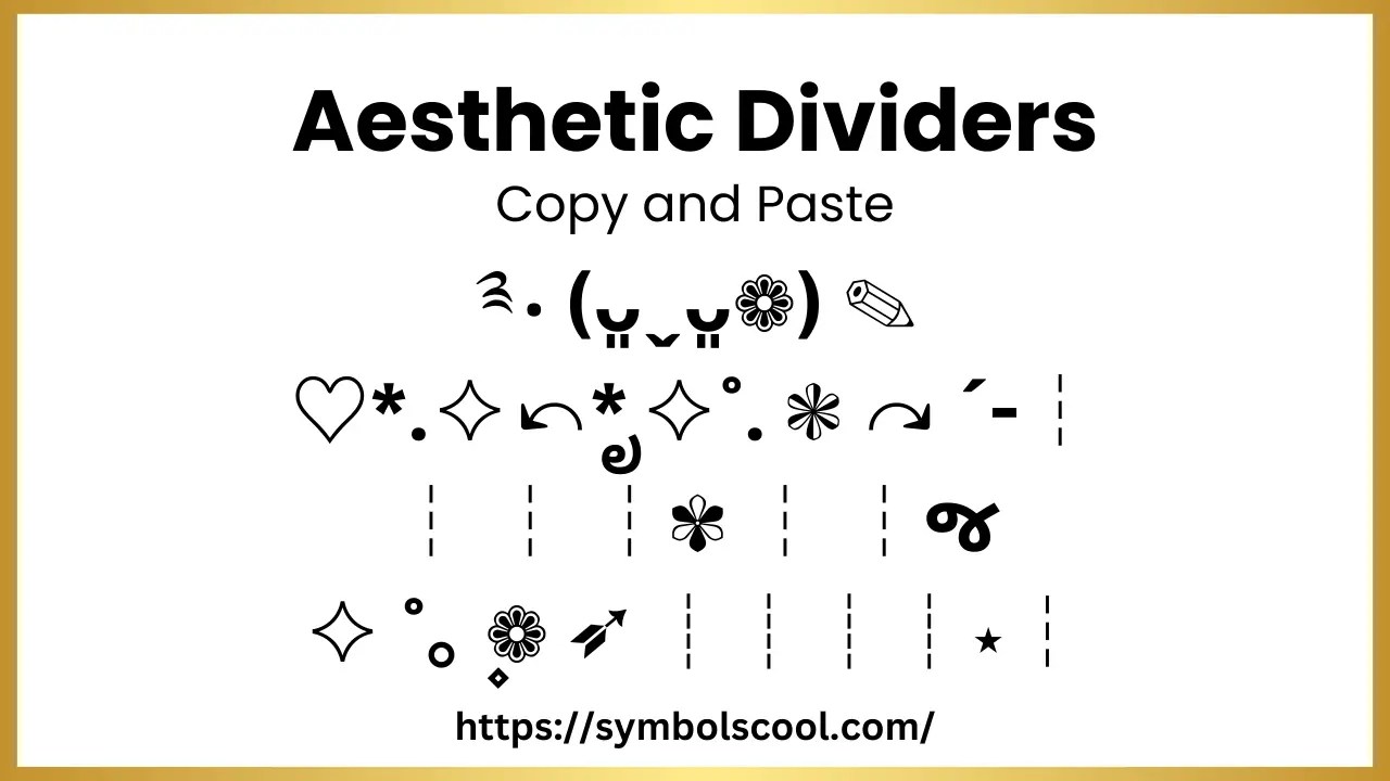 Aesthetic Dividers Symbols Copy and Paste