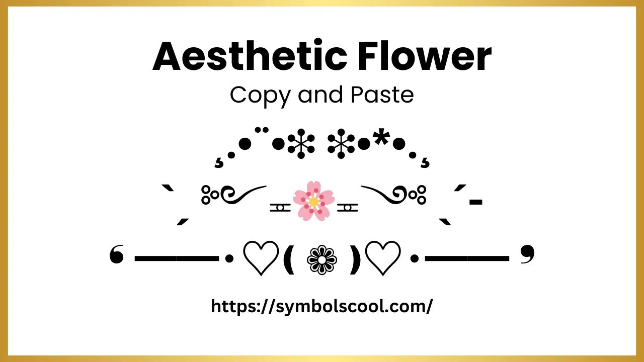 Aesthetic Flower Symbols Copy and Paste