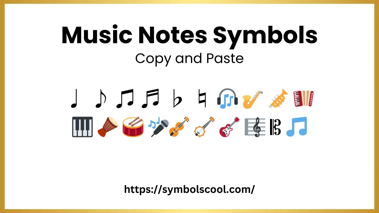 Music & Musical Notes Symbols Copy and Paste