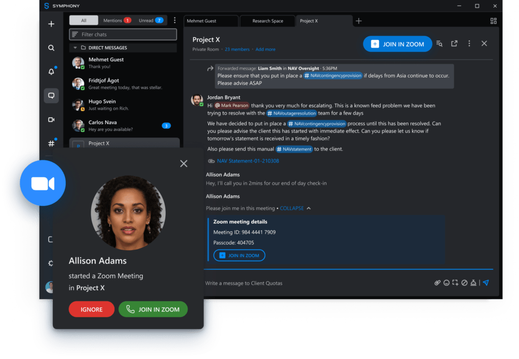 Why Zoom in Symphony?