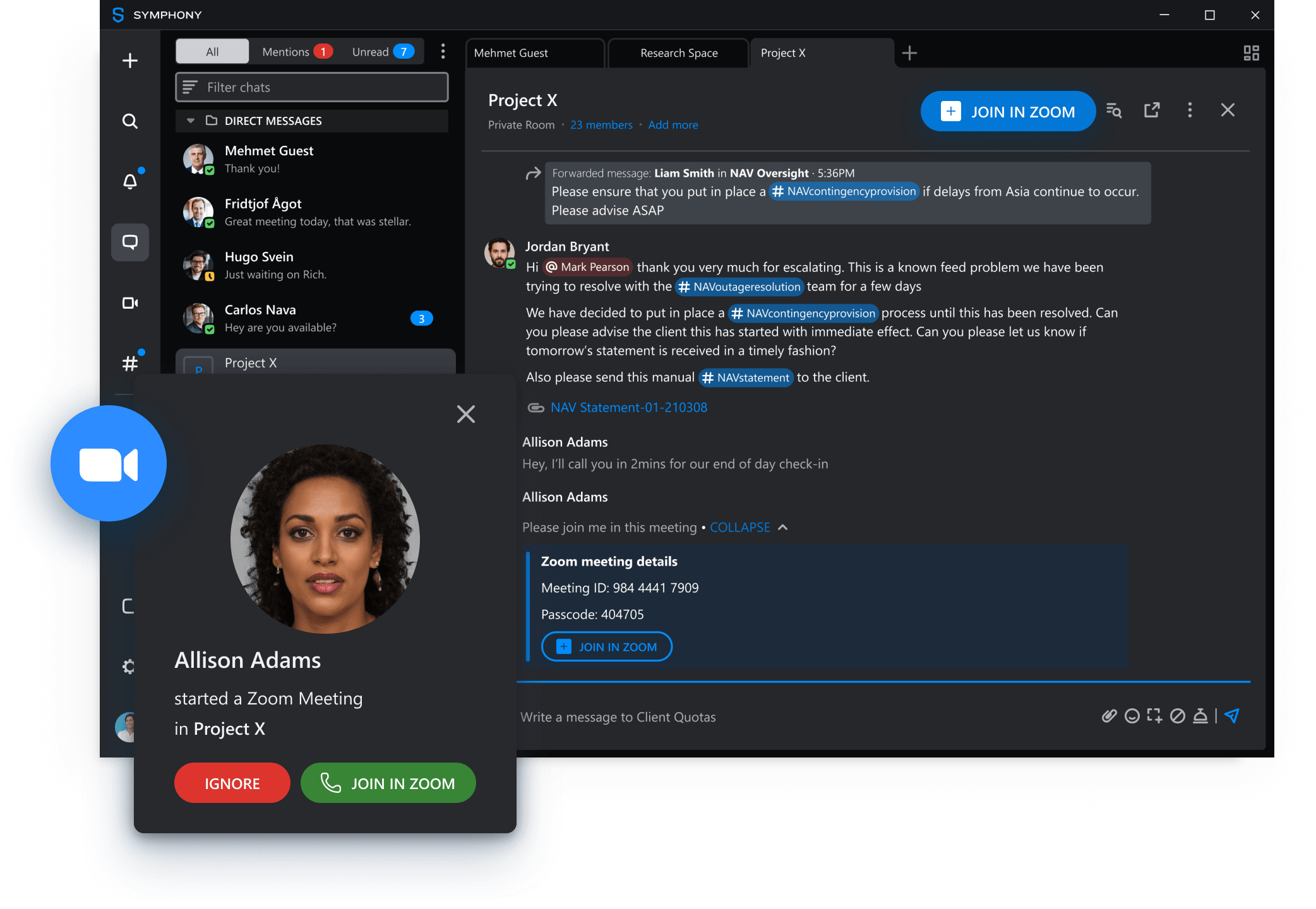 Why Zoom in Symphony?
