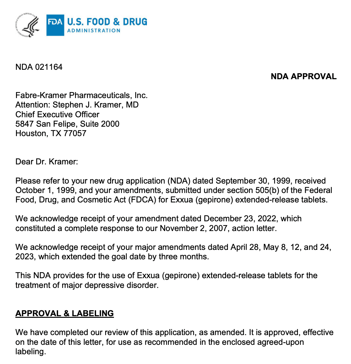 2023 FDAApproved GPCRTargeted New Drugs Roundup