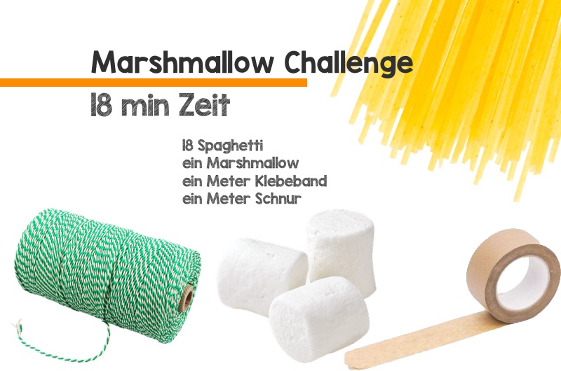 Marshmallow Challenge in 4 Schritten durchführen
