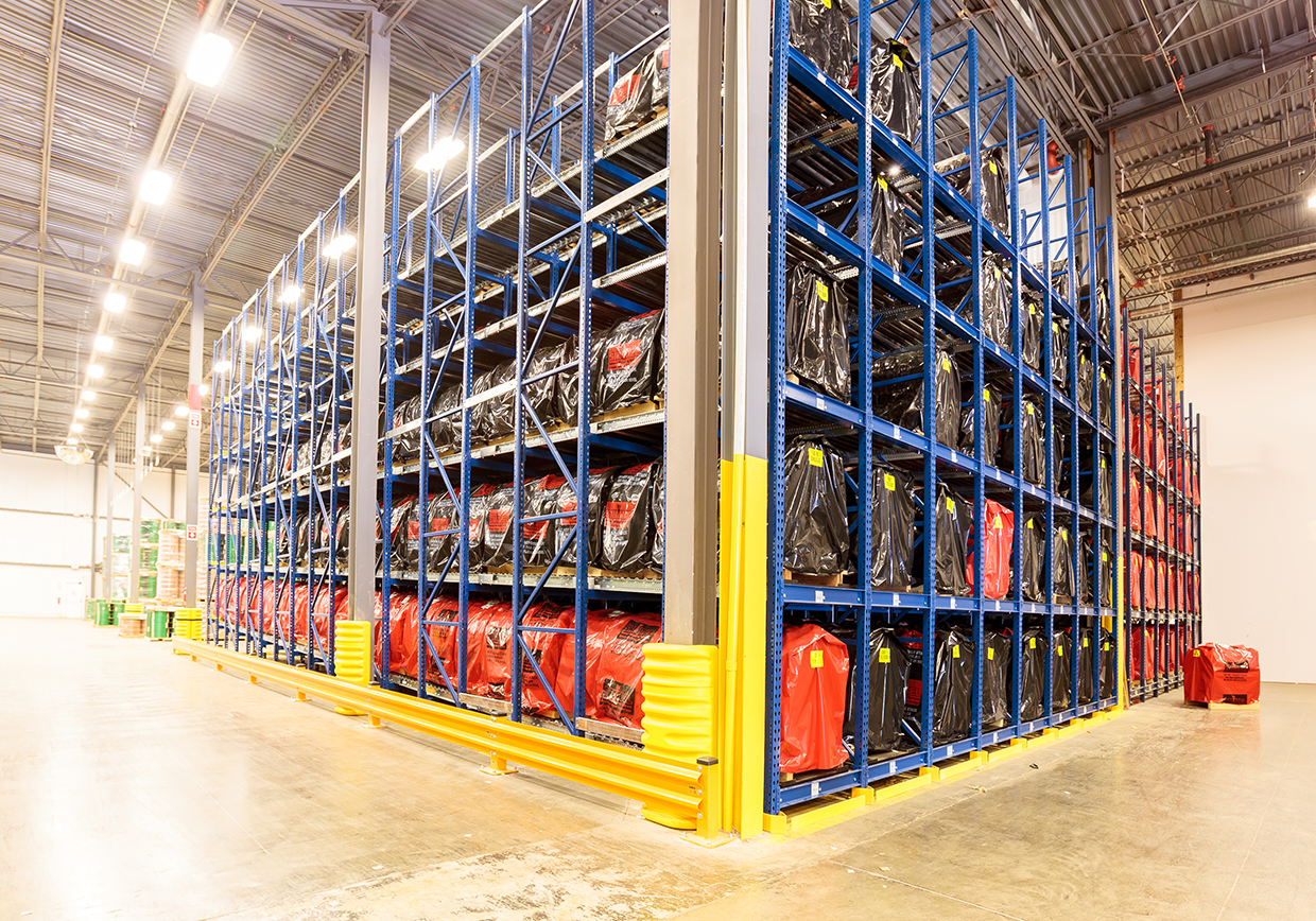 Pallet Flow System, FIFO storage, High Density Storage Sync Storage