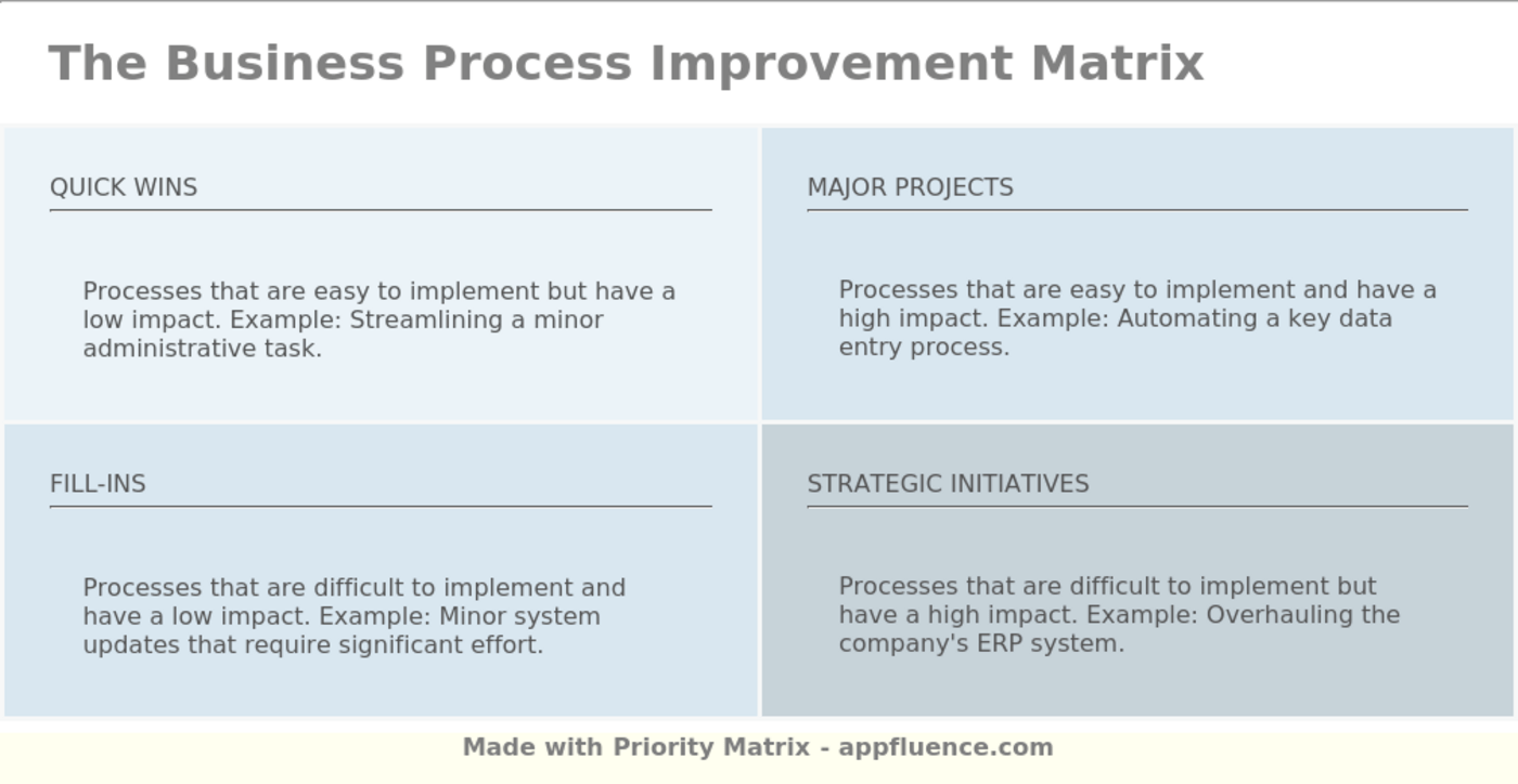 Business Process Improvement Matrix [Free download]