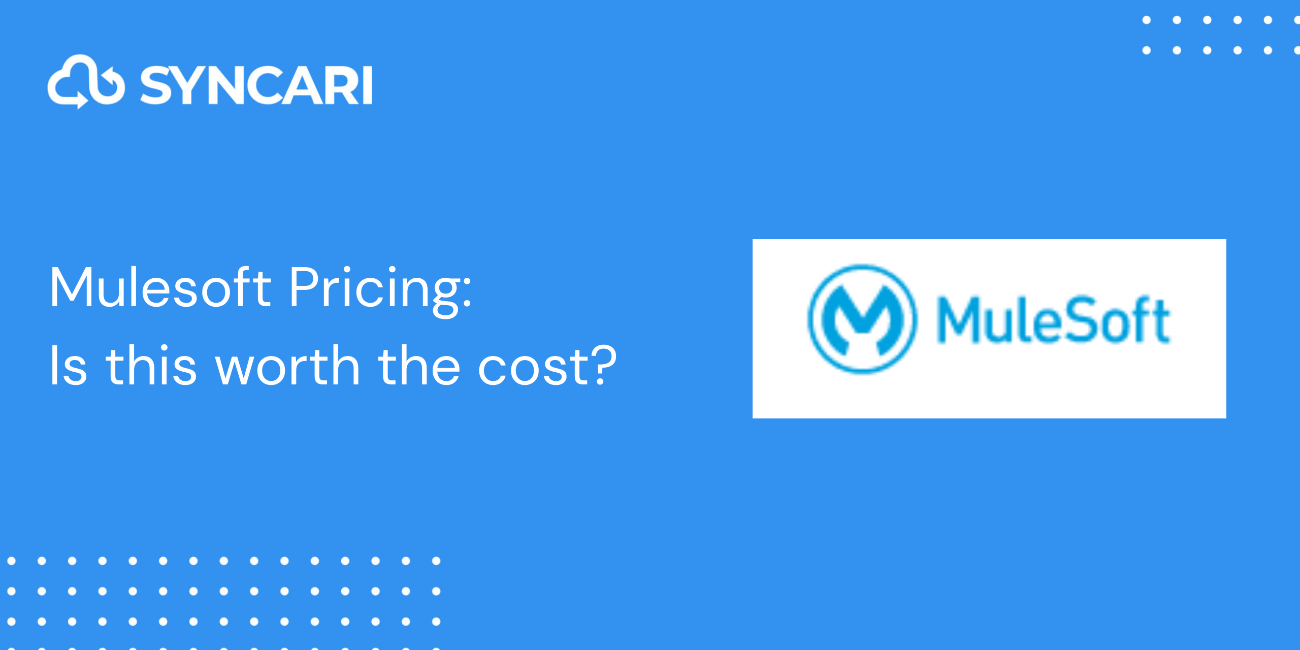 Mulesoft Pricing Is this worth the cost?