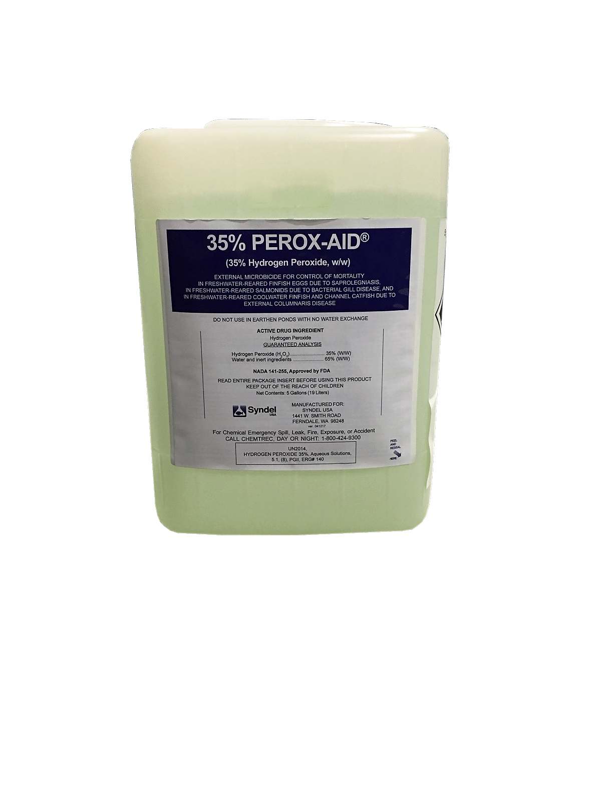 35 PeroxAid Hydrogen Peroxide for Freshwater Fish Farming Syndel