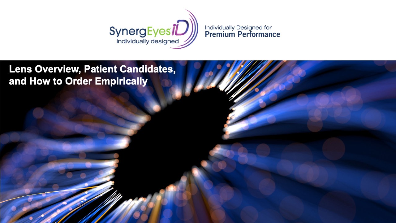 SynergEyes UK Professional SynergEyes iD Hybrid Lens Training