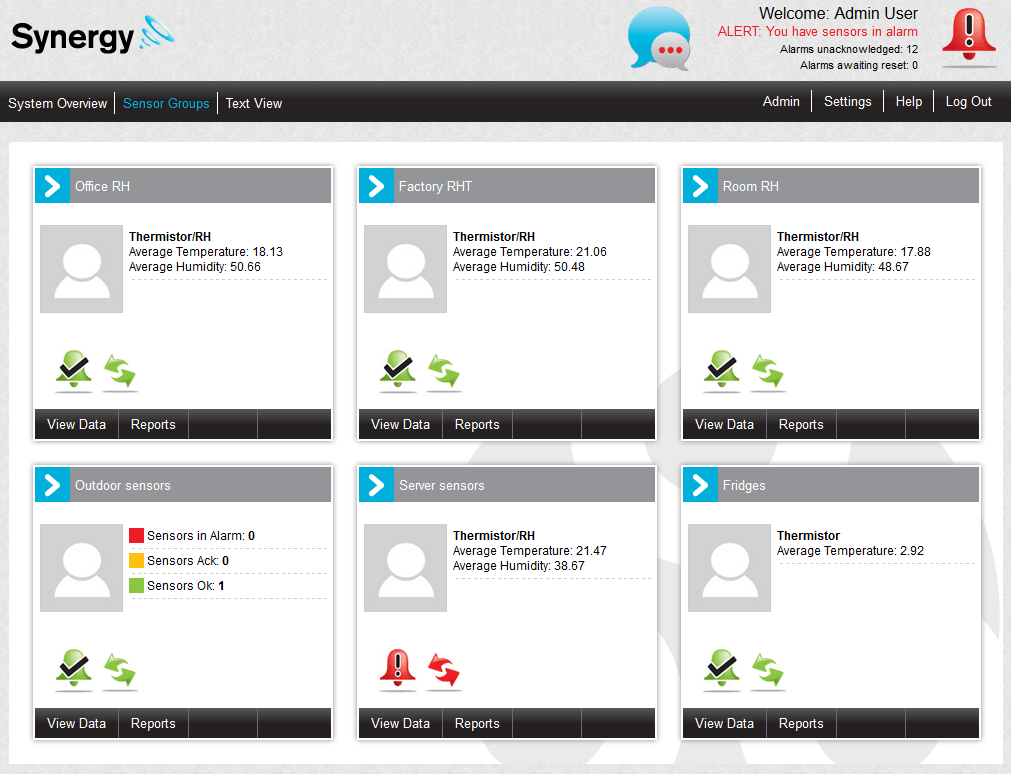 Viewing Sensor Groups