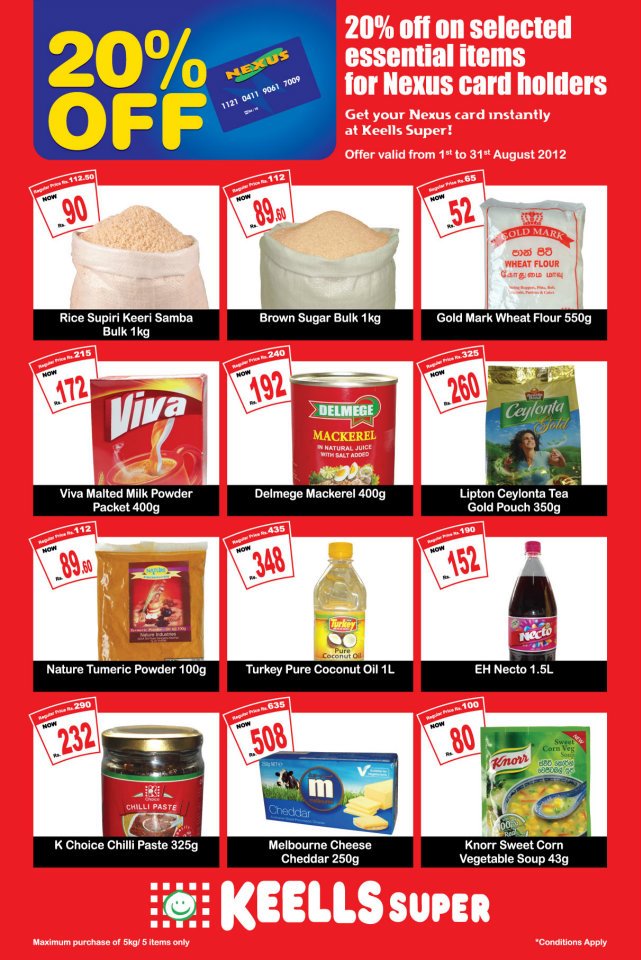 Keells Supper Srilanka August 2012 Offers and Discounts 1st August to 31st August 2012 SynergyY