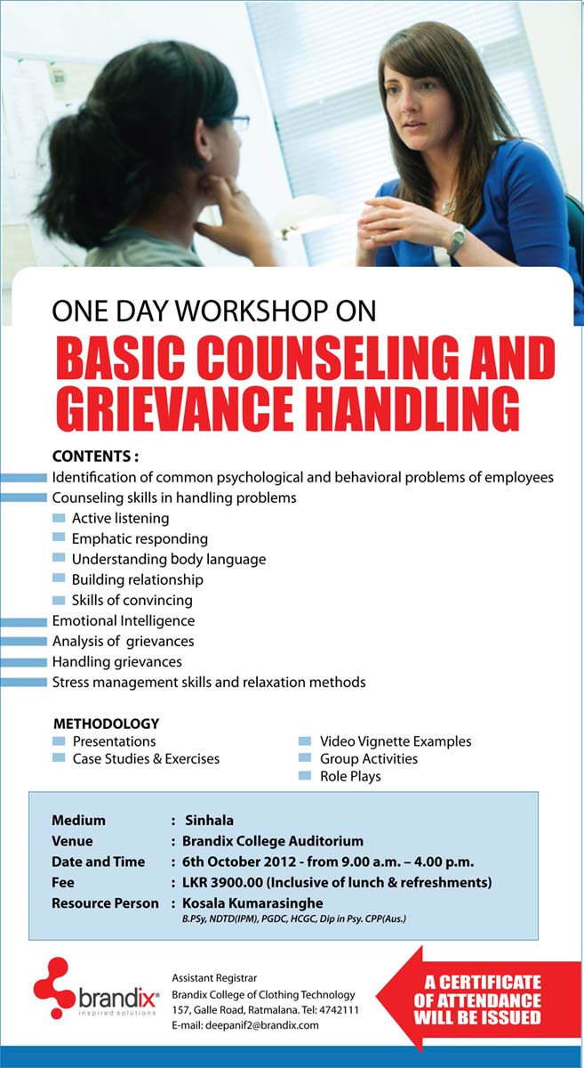 Basic Counseling and Grievance handling one day SynergyY