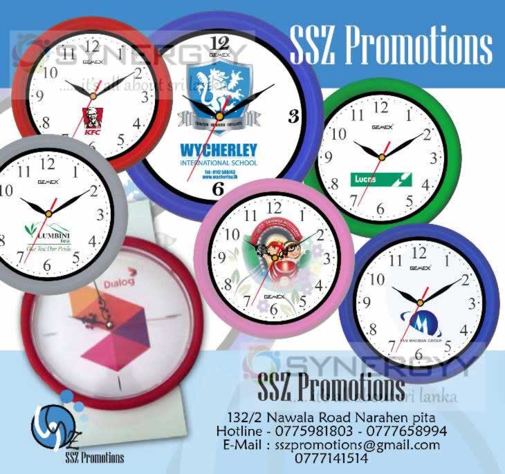 Logo Printed Wall clock in Sri Lanka SynergyY