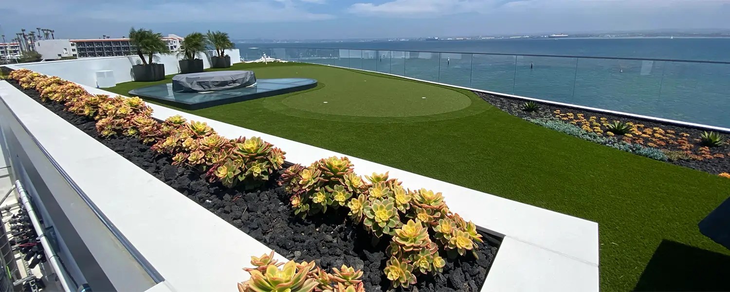 Artificial Grass for Bay Area Roofs, Decks, Patios SYNLawn