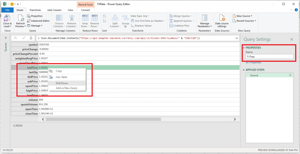 Excel Live Currency Exchange Rate with Web Query Syntax Byte