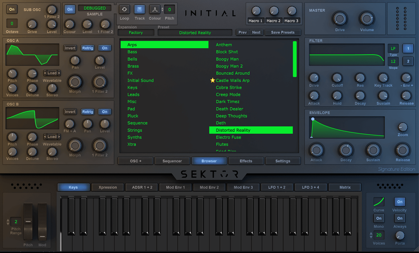 Initial Audio Sektor Synth 1.3 Adds New Filters, Overdrive... 90 OFF Sale