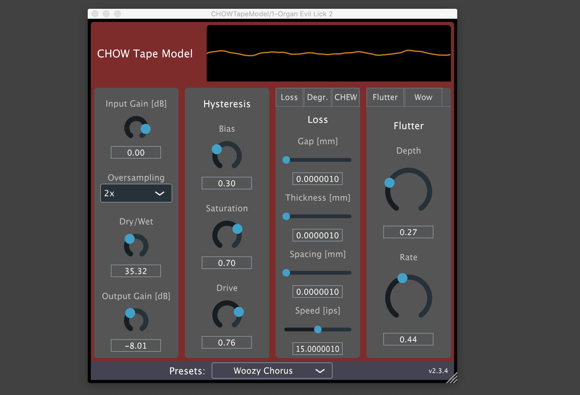 CHOW Tape Model, Free OpenSource Tape Saturation Plugin For PC & Mac
