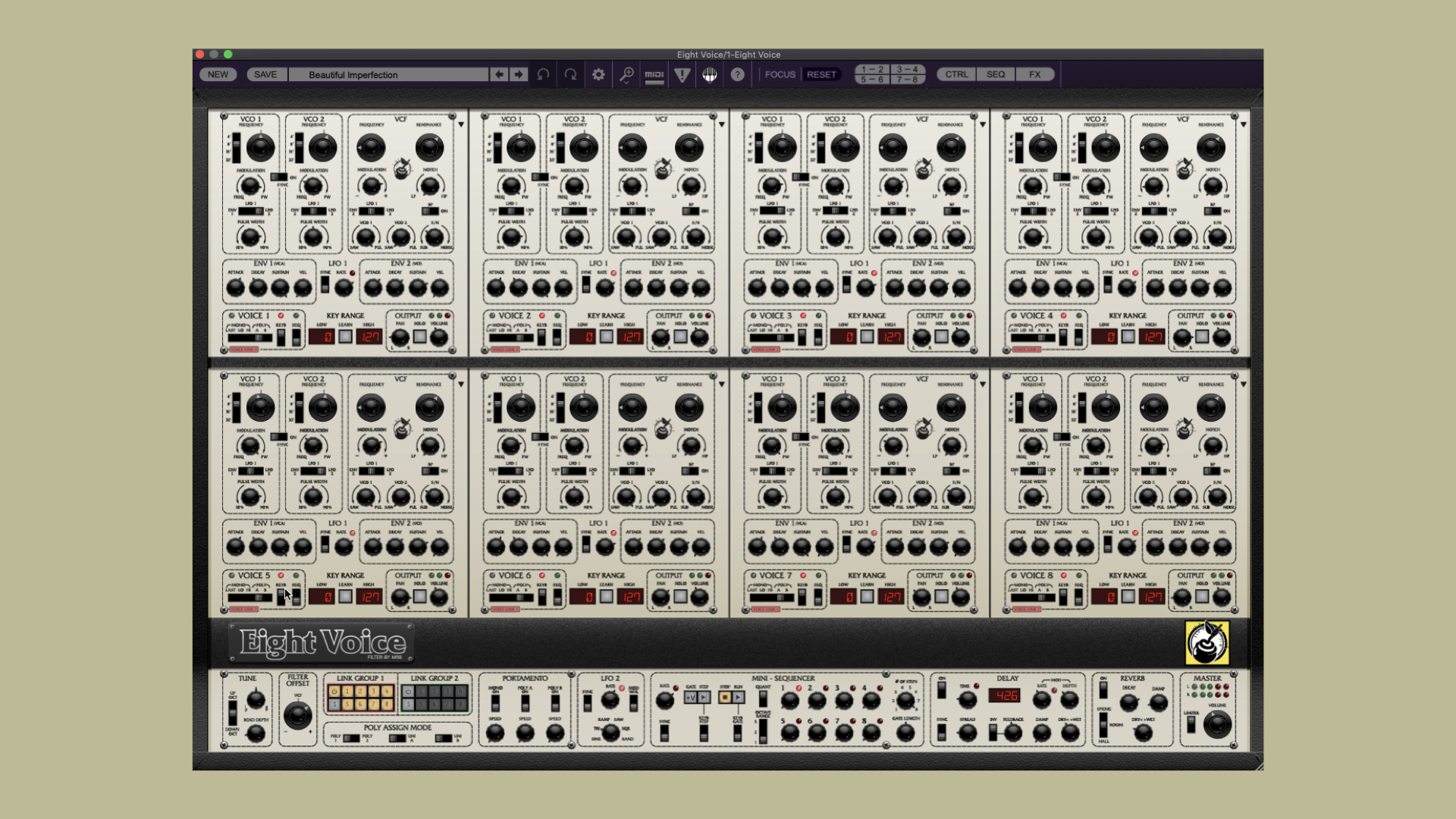 Cherry Audio Eight Voice, Oberheim Synthesizer Emulation For Only 29
