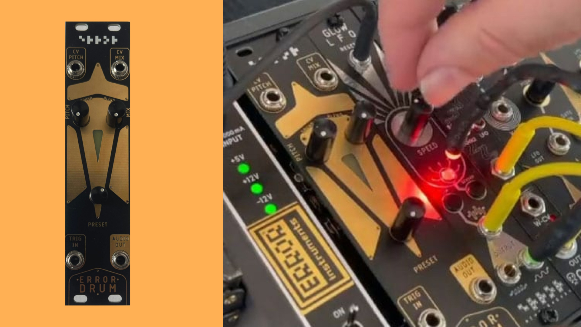 Error Instruments Error Drum & Glow LFO, Bizarre FM Drum Voice & Light