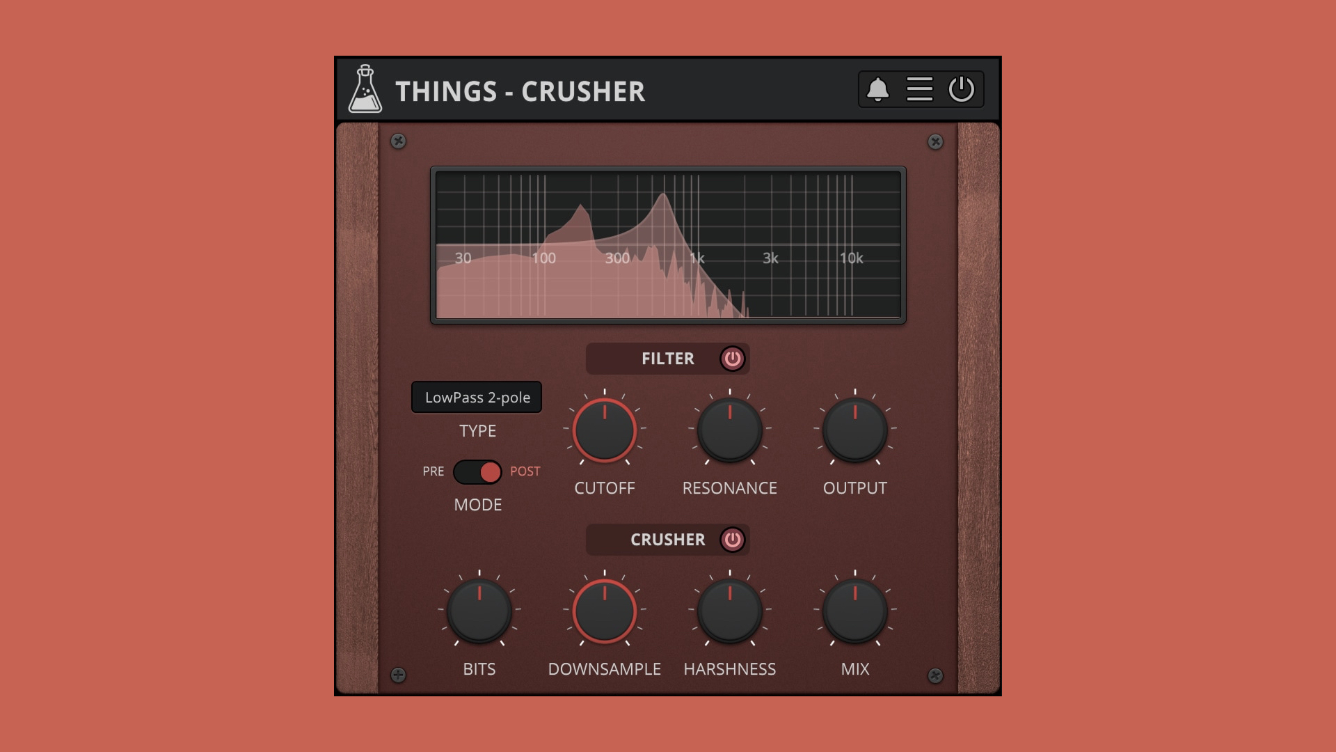 AudioThing Things Crusher, new filtering bit crusher effect plugin