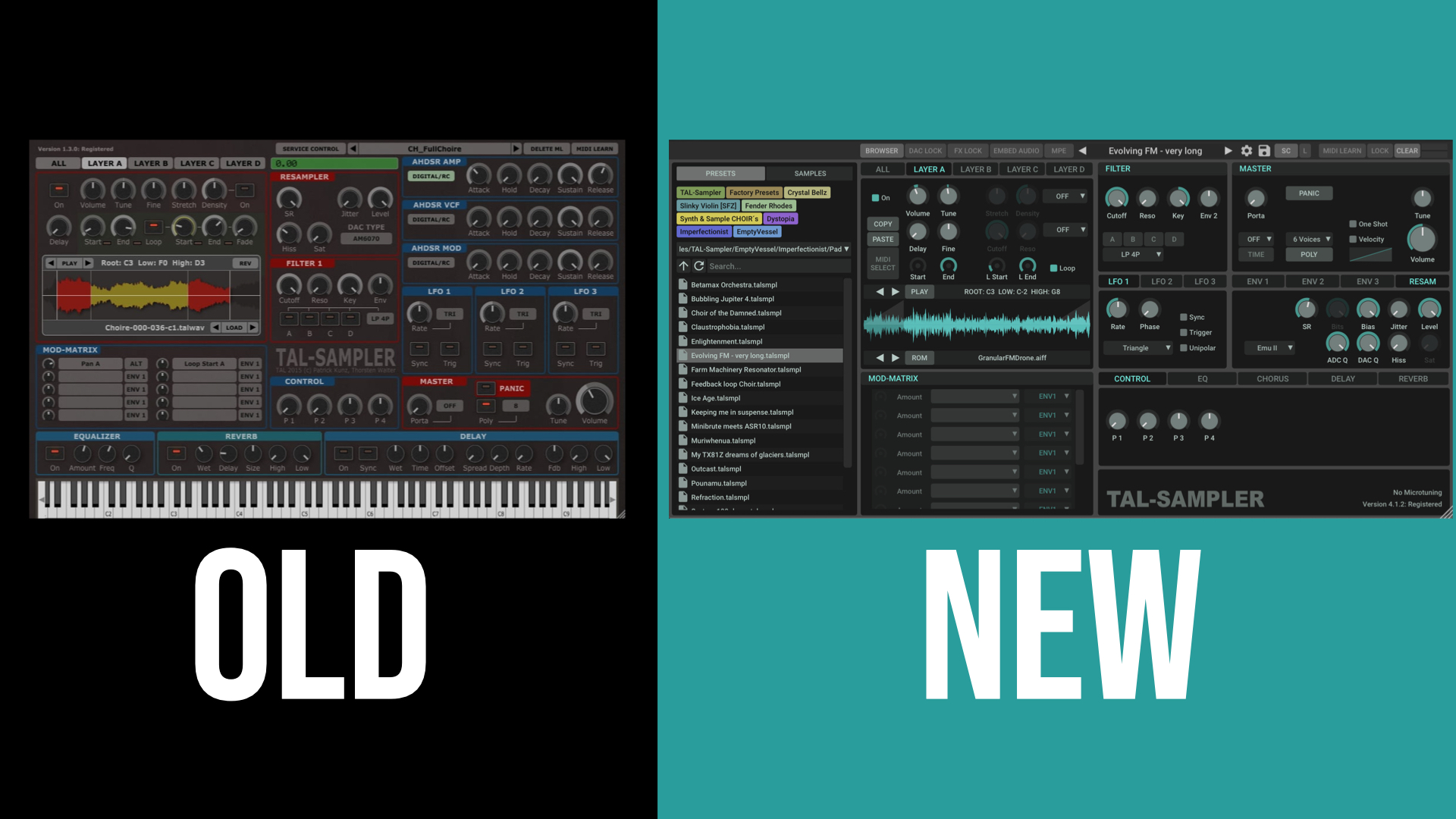 TAL Sampler 4.1.2 with a new UI, preset browser, CLAP support, and more