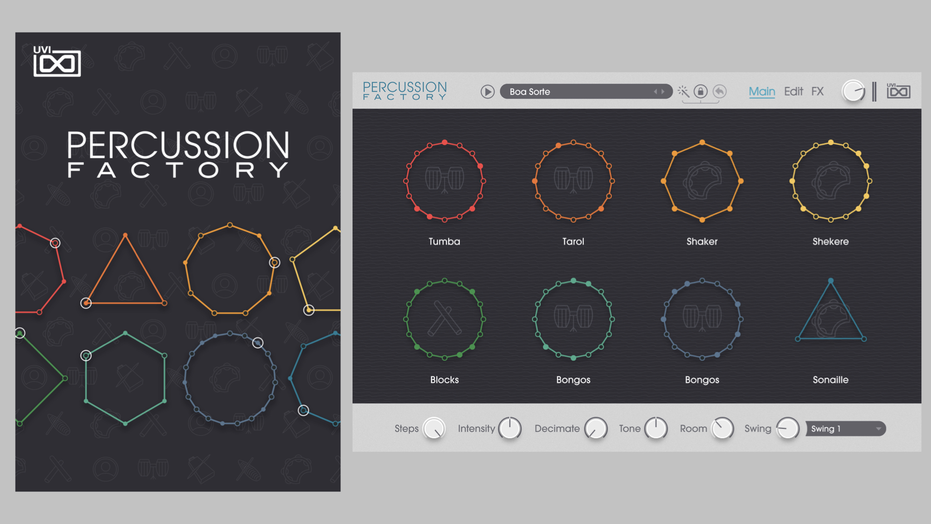 UVI Percussion Factory, a sequenced percussive instrument and 50 OFF