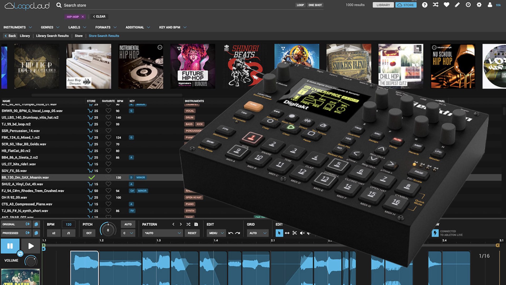 Elektron Digitakt 1.5 adds sample playback machines with warping