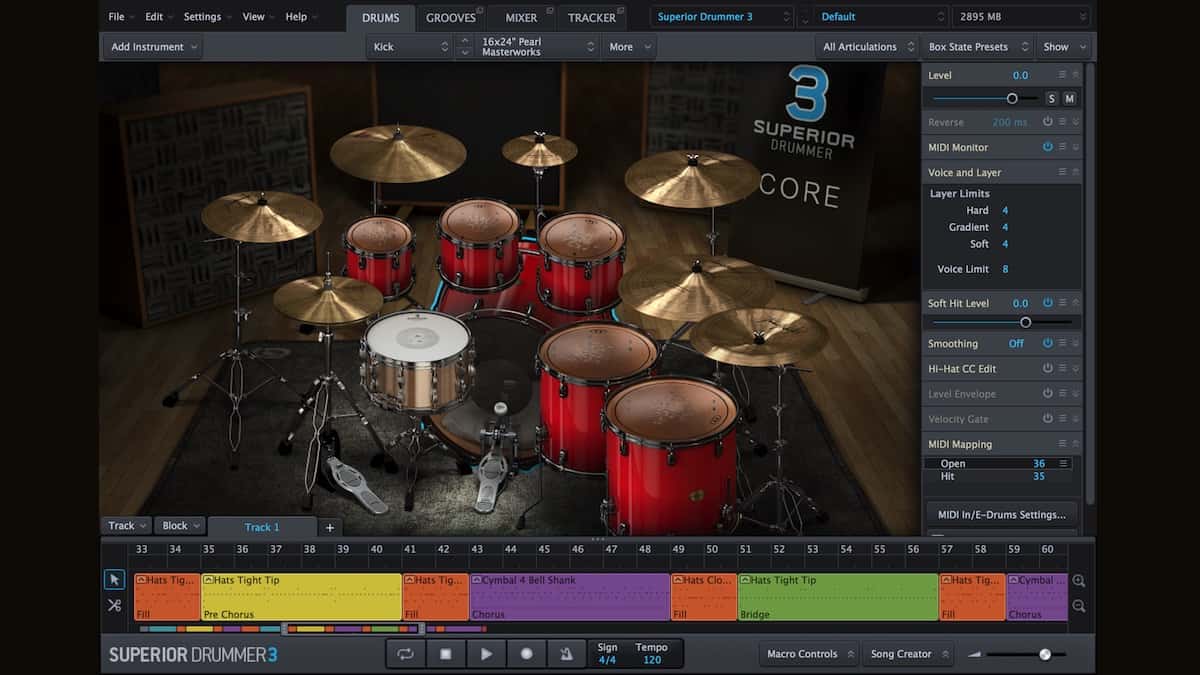 Superior drummer 3 midi mapping