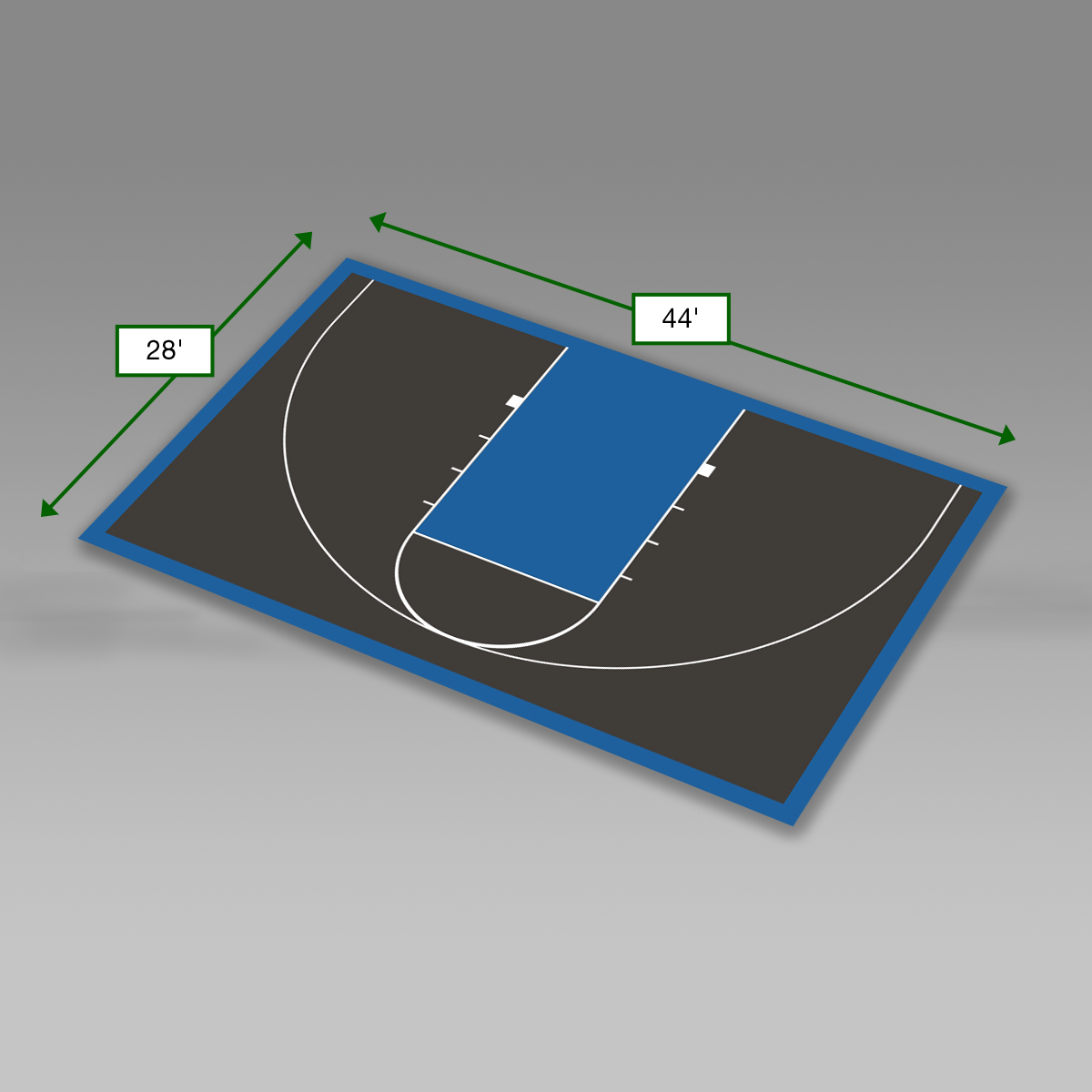 Game Pro B7 half basketball court SynX Synthetic experts