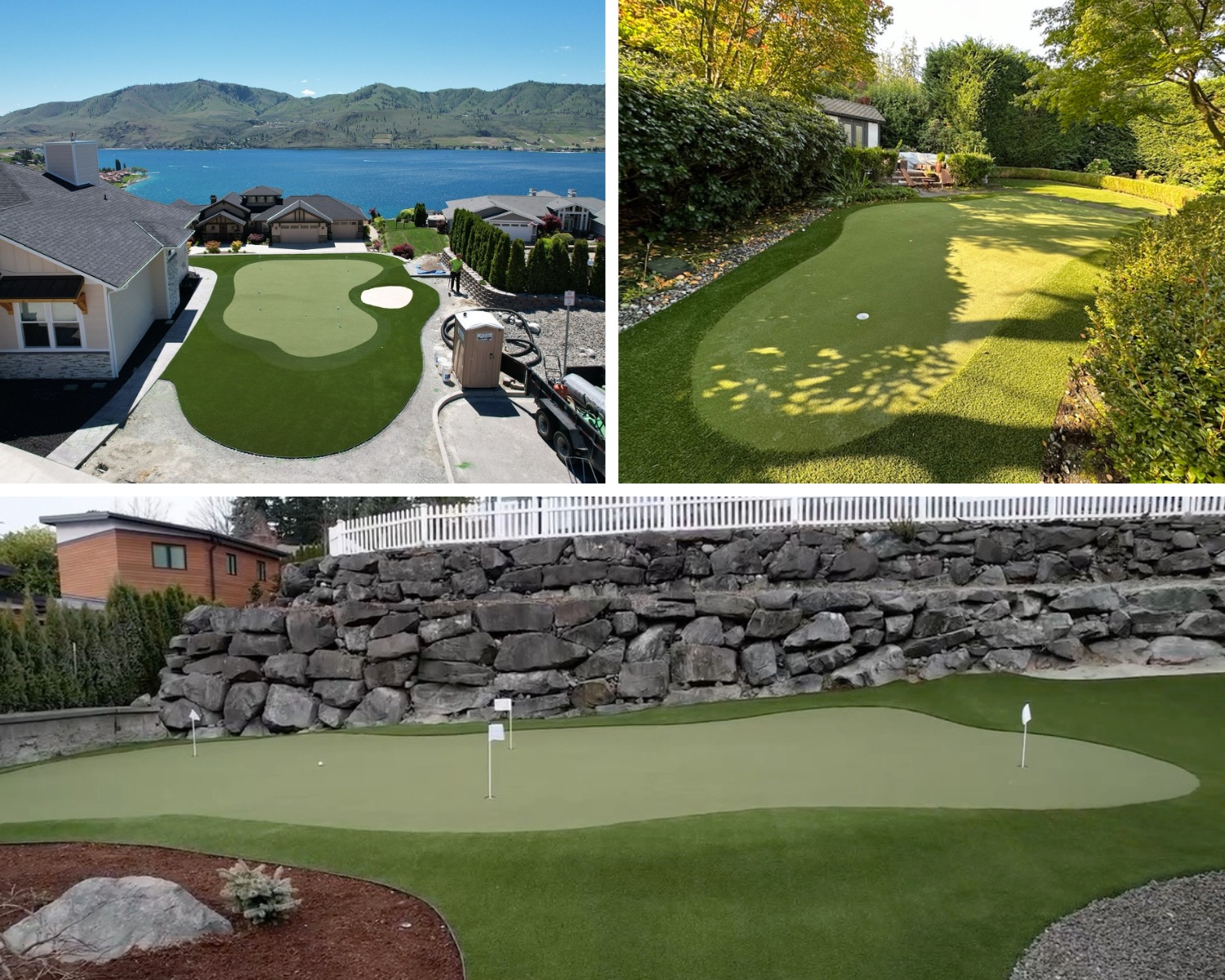 Custom Putting Green Installation Synthetic Turf of Puget Sound