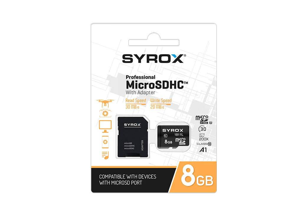 MC8 8GB Micro Sd Memory Card Syrox