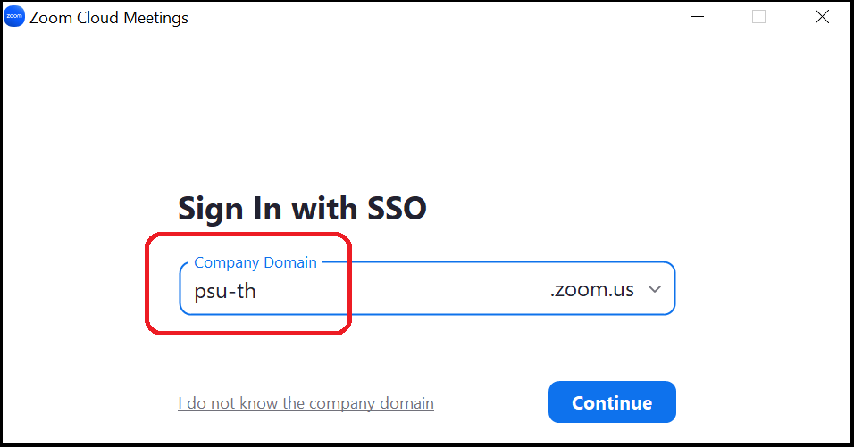 Zoom PSU(1)วิธี Sign In ด้วย SSO แบบติดตั้งโปรแกรม Zoom บน PC CoP PSU