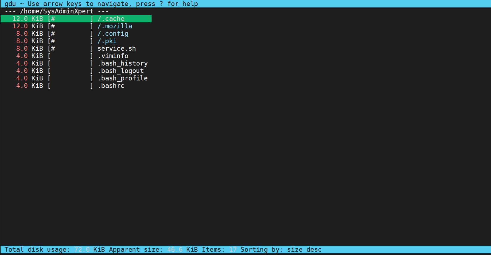 Gdu Tool For Disk Usage Analyzer For Linux SysAdminXpert
