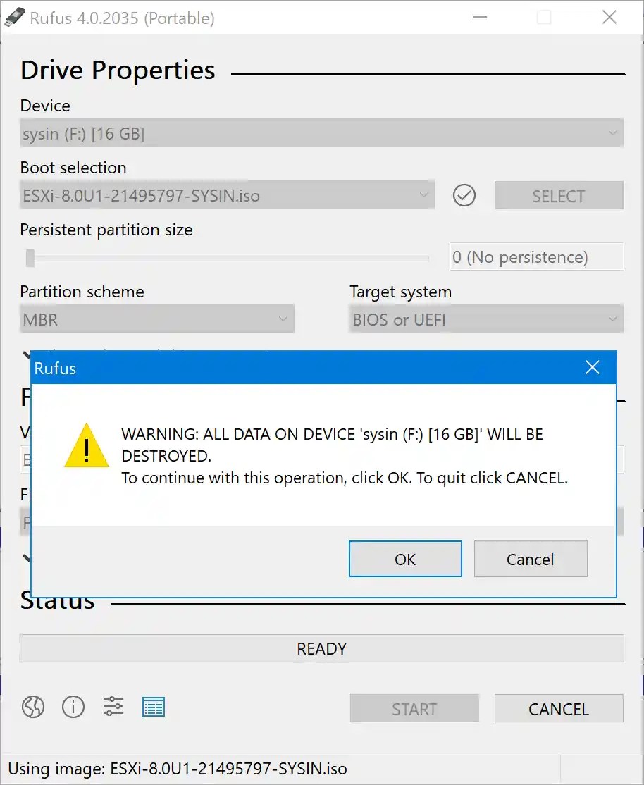如何创建可引导的 ESXi USB 安装介质 (macOS, Linux, Windows) sysin SYStem INside