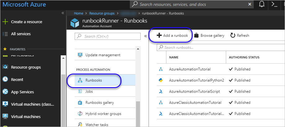 개발 환경 구성 374. Azure Runbook 기능 소개