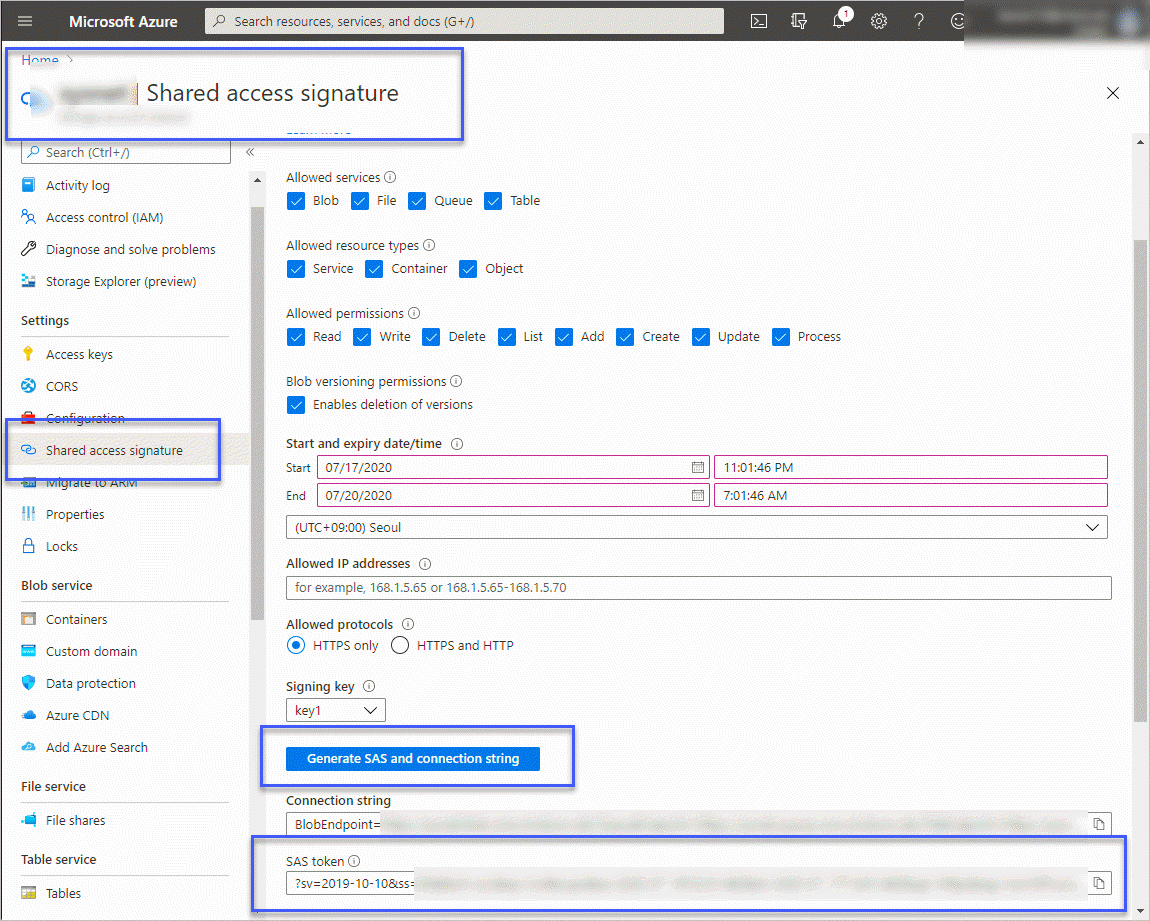 개발 환경 구성 496. Azure Blob Storage Account의 Location 이전 방법