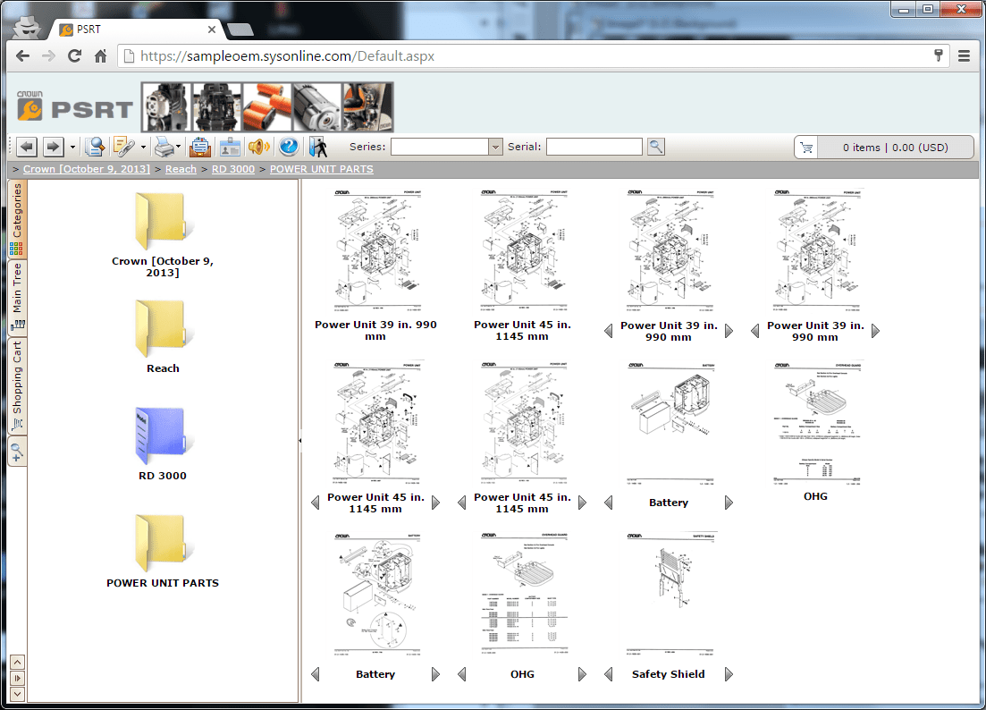 Systems Online EzParts Electronic Parts Catalog Features List