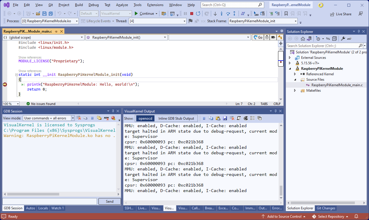 Debugging Raspberry Pi Kernel Modules using Prebuilt Kernels Sysprogs