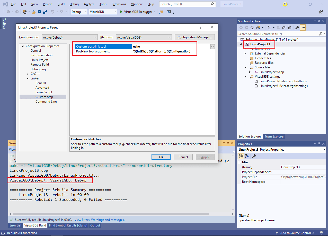 Topic VisualGDB Use Visual studio macros. Sysprogs