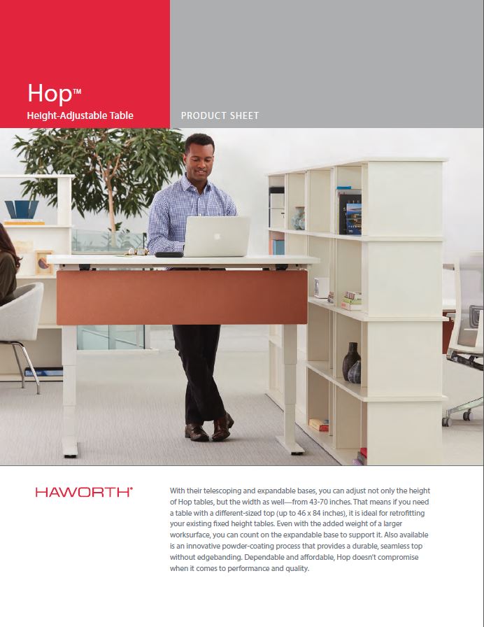 HAWORTH Hop Height Adjustable Table SYSTEMCENTER
