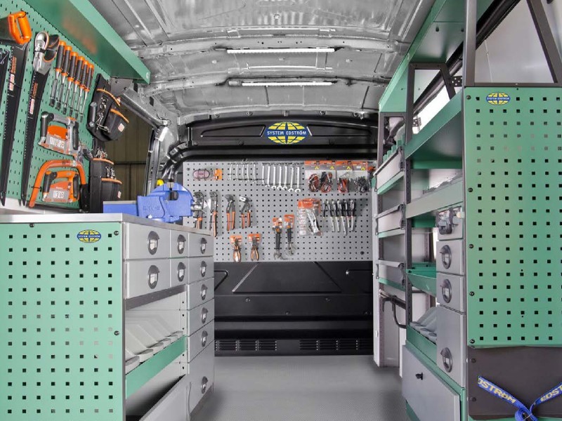 Work van accessories for different craftsmen System Edström