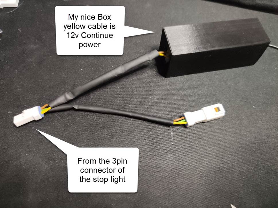 With this connection you get the power you need12v for the magic box