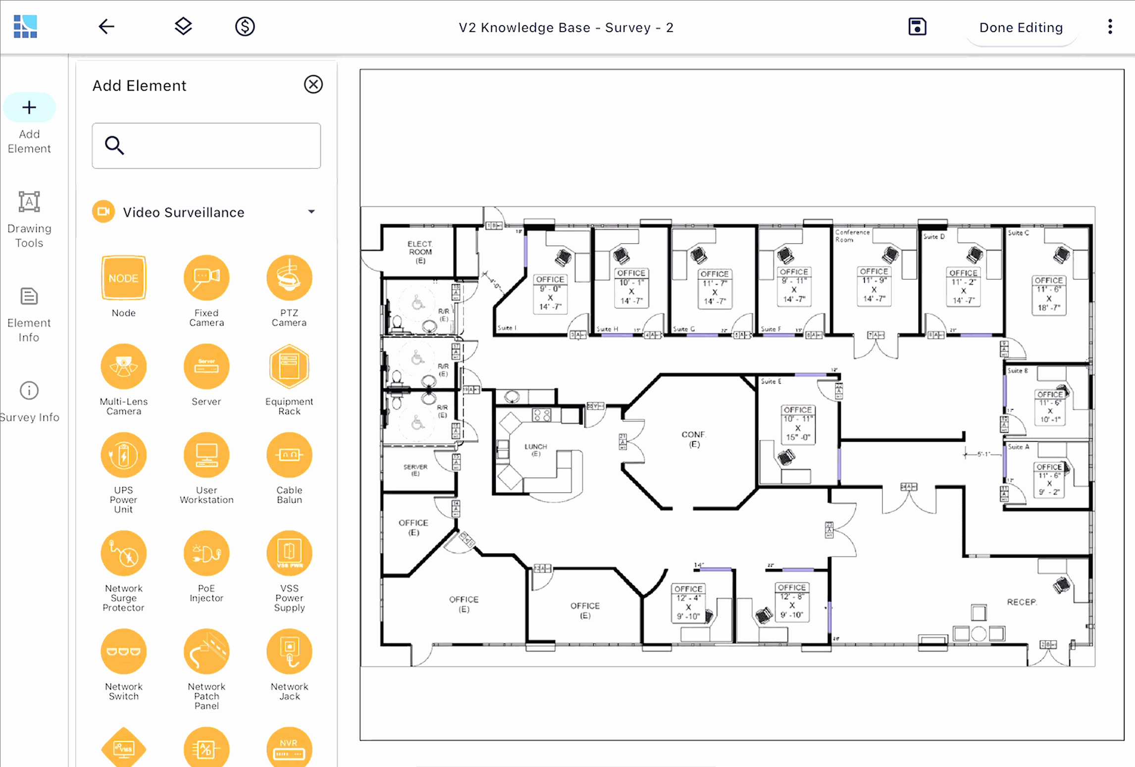 How do I place Elements on a survey? System Surveyor