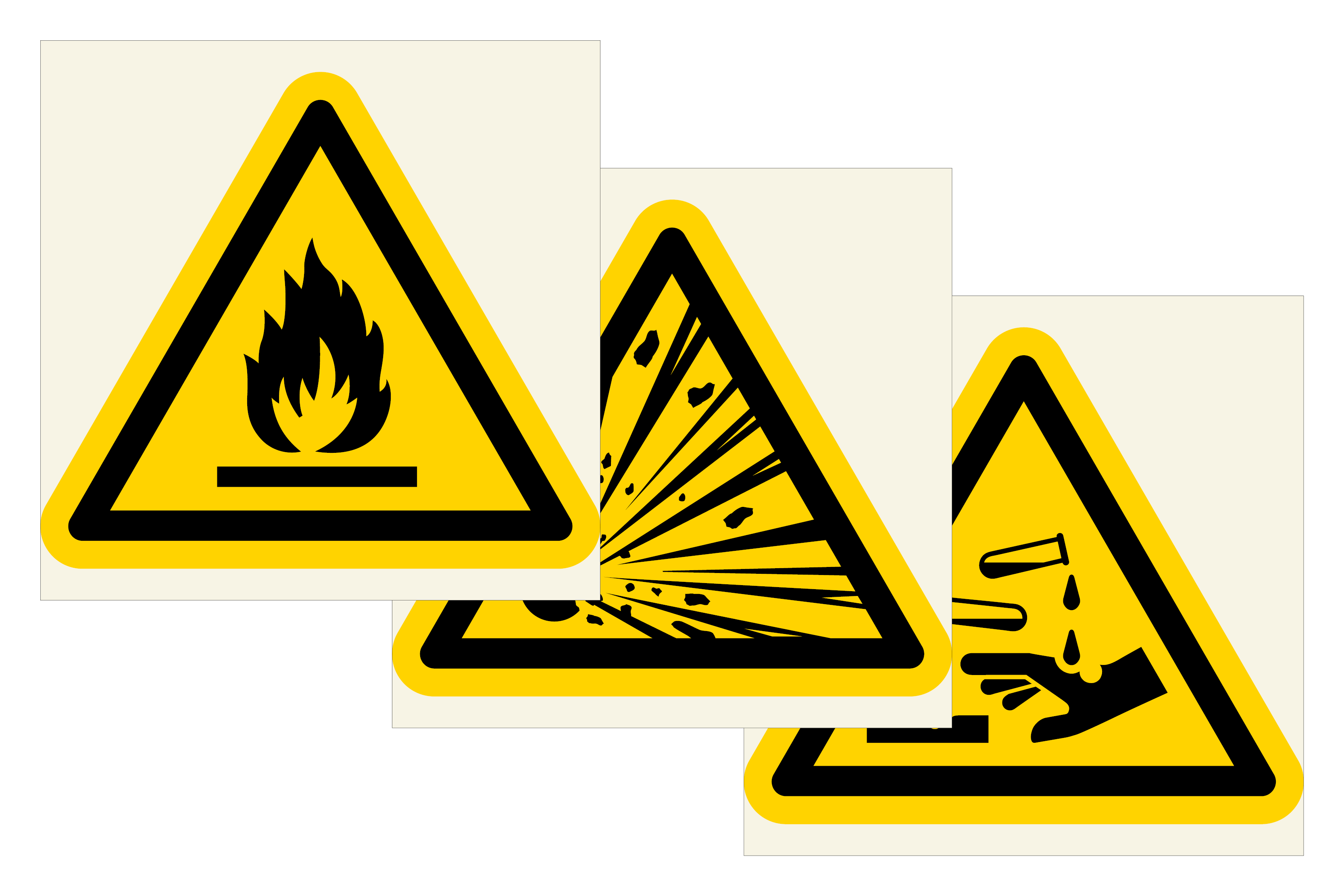 Caution signs and warning signs
