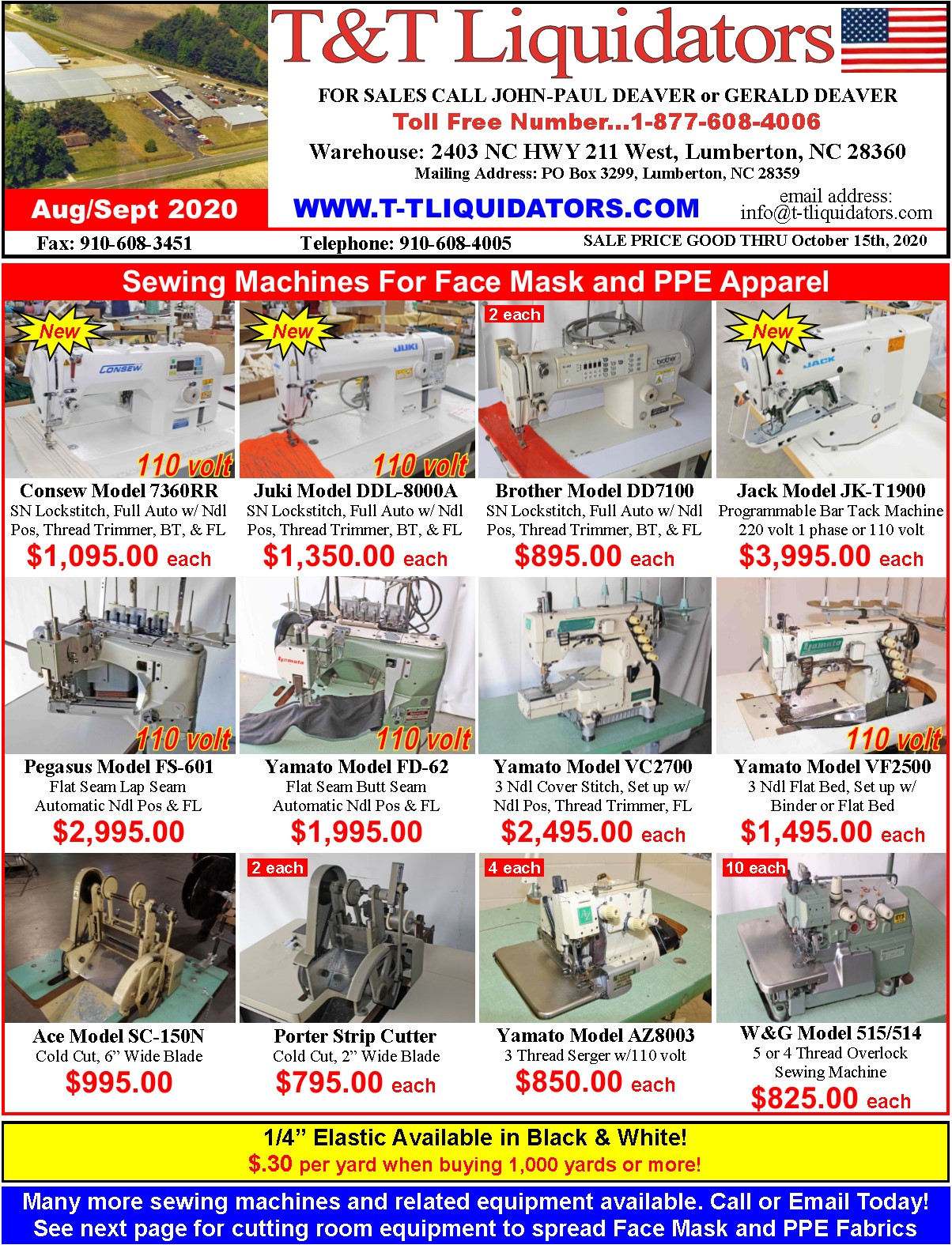 Current Liquidations and Inventory Sales Flyer