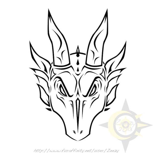 Dragon Head Decal Design by Zeezy Fur Affinity [dot] net