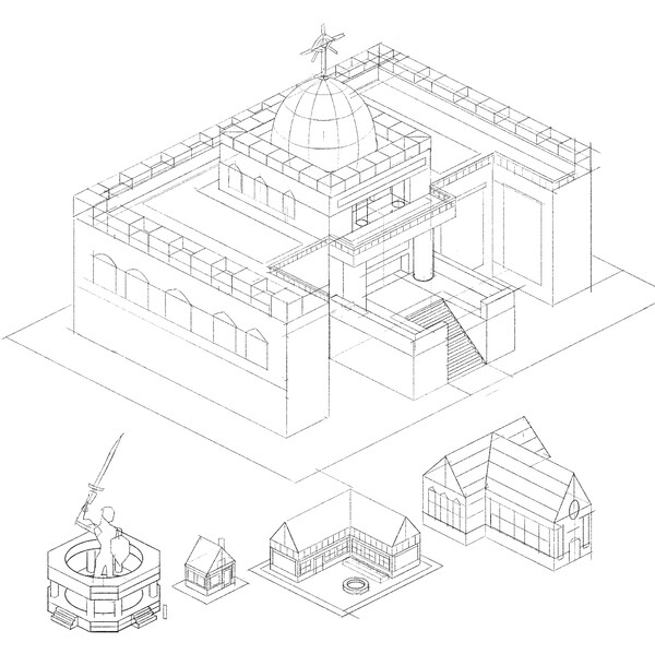 Isometric Manga Studio Template (DOWNLOAD LINK) by lapinbeau Fur